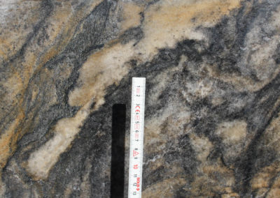 London Black (Leather) - Natural Quartzite (Closeup)